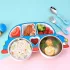 Geteiltes Kindertellerset mit Auto-Design