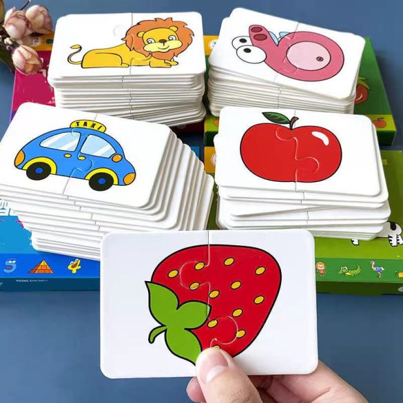 16-teiliges Montessori-Puzzle-Kartenspiel