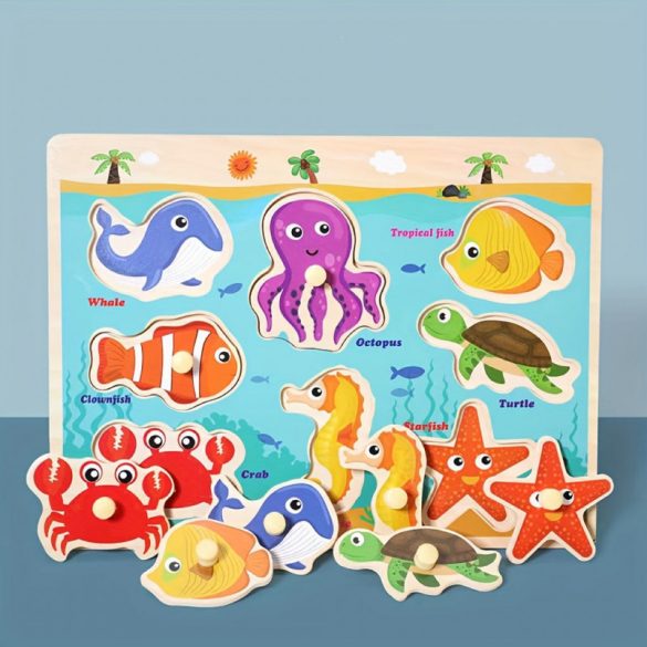 Montessori entwickelndes Holzpuzzle-Spiel