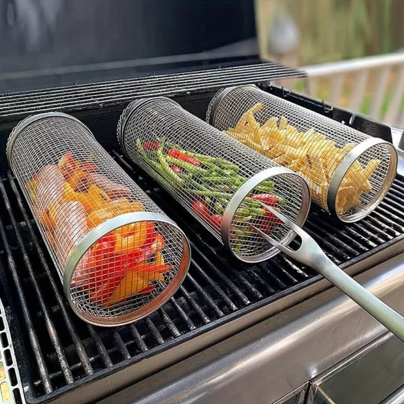 Zylinderförmiger Grillkorb, 20 cm