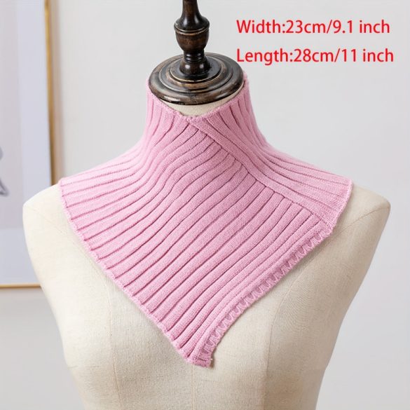 Damen Gestreifter Strickkragen Schal
