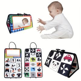 Schwarz-Weiß Lernteppich für Babys