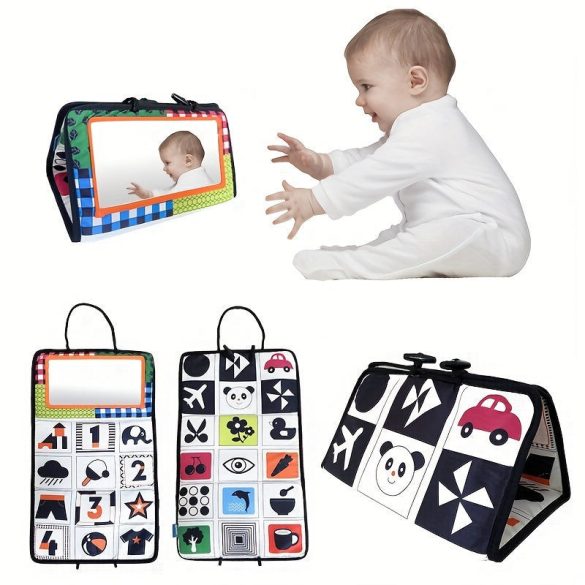 Schwarz-Weiß Lernteppich für Babys