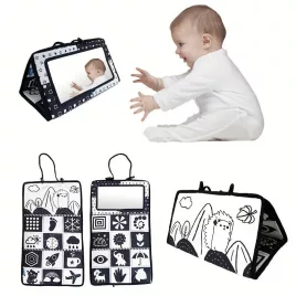 Schwarz-Weiß Lernteppich für Babys