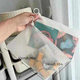 5 Stück Transparente Reißverschluss-Organizer-Tasche