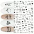 2 Blatt Nagelsticker, Valentinstag Nagelsticker, Herz-Liebe-Design Englische Buchstaben Nagel-Accessoires