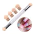 Gradient Sponges Nageldesign-Pinselset mit 4 austauschbaren Köpfen – Acrygel, glitzernde und pudersammelnde Dotting-Werkzeuge für professionelle Nagelkünstler