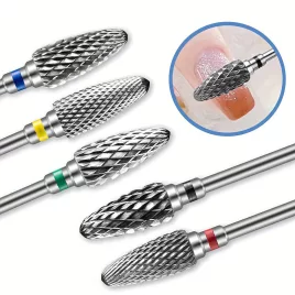   5 Stk. Wolframkarbid Nagelfräser, rotierende elektrische Hartmetallfräse für Maniküre Gellackentfernung 7,62/81,28 cm Nagelfeile Pediküre