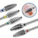 5 Stk. Wolframkarbid Nagelfräser, rotierende elektrische Hartmetallfräse für Maniküre Gellackentfernung 7,62/81,28 cm Nagelfeile Pediküre