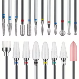   20-teiliges Bohrer-Set für Acrylnägel – 3/32'' Keramik- und Hartmetallbohrer für Nagelfräser, professionelle Maniküre, Pediküre, Nagelpflege, duftstofffrei