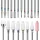 20-teiliges Bohrer-Set für Acrylnägel – 3/32'' Keramik- und Hartmetallbohrer für Nagelfräser, professionelle Maniküre, Pediküre, Nagelpflege, duftstofffrei