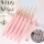 5er-Set Rosa/Schwarz Nail Art Pinsel für Details, Lange Nail Art Linienpinsel für Maniküregel Feine Designs