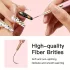 5er-Set Rosa/Schwarz Nail Art Pinsel für Details, Lange Nail Art Linienpinsel für Maniküregel Feine Designs