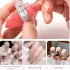 5er-Set Rosa/Schwarz Nail Art Pinsel für Details, Lange Nail Art Linienpinsel für Maniküregel Feine Designs