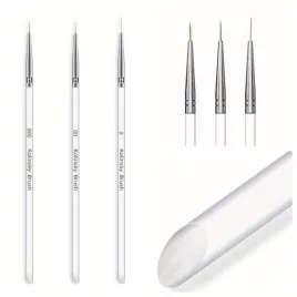   3-teiliges Nagellackstreifen-Pinselset, feine Linienpinsel, dünne Gel-Nagel-Präzisionspinsel, duftfreie Nageldekorationswerkzeuge