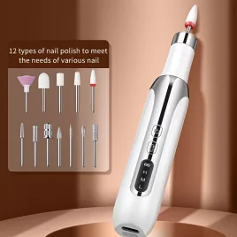   Professionelle Tragbare Elektrische Nagelfräse, Nagelpoliergerät zum Formen, Polieren, Entfernen von Gelnägeln, Multifunktionales Maniküre-Werkzeug