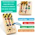 Bunte Holz Beschäftigungstafel mit Sensorikspiel, Musik- & Lichtschaltern - Lehrreiches & Reisefreundliches Geburtstagsgeschenk für Kinder
