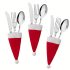 10er Set, Weihnachtsmesser-Gabel-Mütze, 6*12cm Rote Mini-Weihnachtsmütze, Flaschenmesser und Gabel Tischdekoration