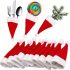 10er Set, Weihnachtsmesser-Gabel-Mütze, 6*12cm Rote Mini-Weihnachtsmütze, Flaschenmesser und Gabel Tischdekoration