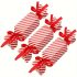 20 Stk. Rot Gestreifte Weihnachtsbonbon Geschenkboxen mit Bändern