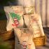 24 Stk., Retro-Weihnachtspapiertüte mit Aufklebern Weihnachtsmann Schneemann Fuchs