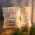 24 Stk., Retro-Weihnachtspapiertüte mit Aufklebern Weihnachtsmann Schneemann Fuchs