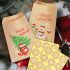 24 Stk., Retro-Weihnachtspapiertüte mit Aufklebern Weihnachtsmann Schneemann Fuchs
