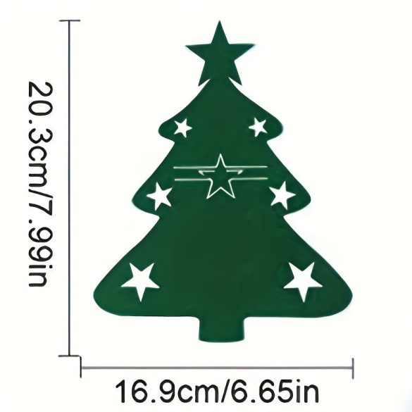 10er-Set, Filz-Besteckhalter für Weihnachtsbaum, Weihnachts-Bestecktasche, rot und grün für Weihnachtsfeiern, festliche Dinnerparty-Deko