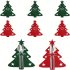 10er-Set, Filz-Besteckhalter für Weihnachtsbaum, Weihnachts-Bestecktasche, rot und grün für Weihnachtsfeiern, festliche Dinnerparty-Deko