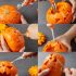 7-teiliges Edelstahl-Kürbisschnitzmesser-Set mit Aufbewahrungstasche - Perfekt für Halloween-Dekorationen