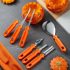 7-teiliges Edelstahl-Kürbisschnitzmesser-Set mit Aufbewahrungstasche - Perfekt für Halloween-Dekorationen