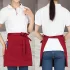 Einfarbige Polyester-Taille Schürze mit Tasche für Männer und Frauen, Schürze für Restaurant, Kassierer, Barista, Saft- und Cafébar