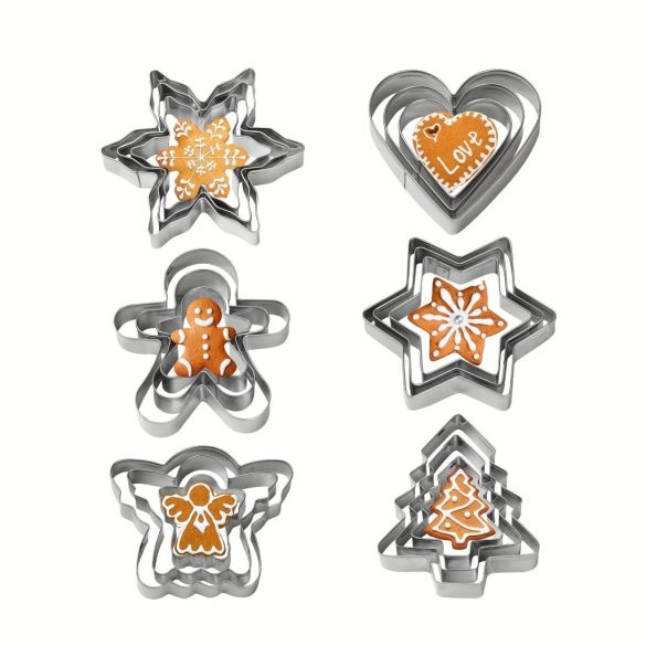 18-teiliges Edelstahl-Ausstechformen-Set