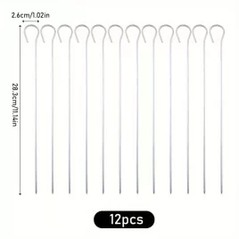   6/12 Stück, Grillspieße, Edelstahlspieße für BBQ, Multifunktionale Metall-BBQ-Spieße, Grill-Edelstahlspieße, BBQ-Nadeln, Outdoor-Kochen, BBQ-Zubehör