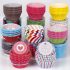 100-teiliges gemischtes Cupcake-Papier - Ölbeständige Papierbackformen für Muffins und Cupcakes, Lebensmittelsicher, gemischte Designs für den Küchengebrauch