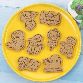   8-teiliges Halloween-Ausstechformen-Set, langlebige Kunststoff-Keksformen