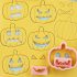 10-teiliges Halloween Kürbisförmiges Plätzchenausstecher-Set