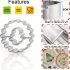 9er Set, Weihnachtsplätzchen-Ausstecher, Edelstahl-Ausstechformen, Weihnachtskeksformen