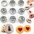 9er Set, Weihnachtsplätzchen-Ausstecher, Edelstahl-Ausstechformen, Weihnachtskeksformen