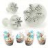 3-teiliges Schneeflocken-Ausstecherset, Kunststoff-Weihnachts-Gummiformen für festliches Backen