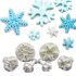 3-teiliges Schneeflocken-Ausstecherset, Kunststoff-Weihnachts-Gummiformen für festliches Backen