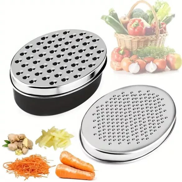 Käsereibe mit Behälter und Deckel – perfekt für harte und weiche Käse, Zitrusfrüchte, Gemüse, Nüsse