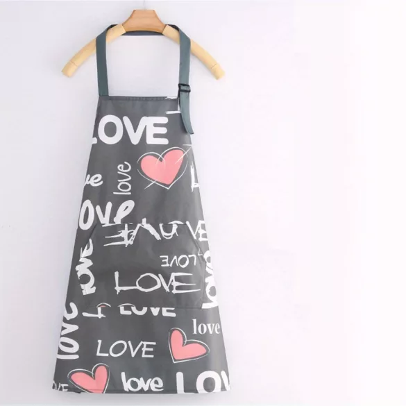 Blumiges Wasser- & Ölbeständiges Schürze mit großer Tasche