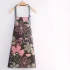 Blumiges Wasser- & Ölbeständiges Schürze mit großer Tasche