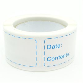   125 ablösbare Gefrieretiketten, Küchenlebensmittel-Aufkleber für Behälter und Deckel