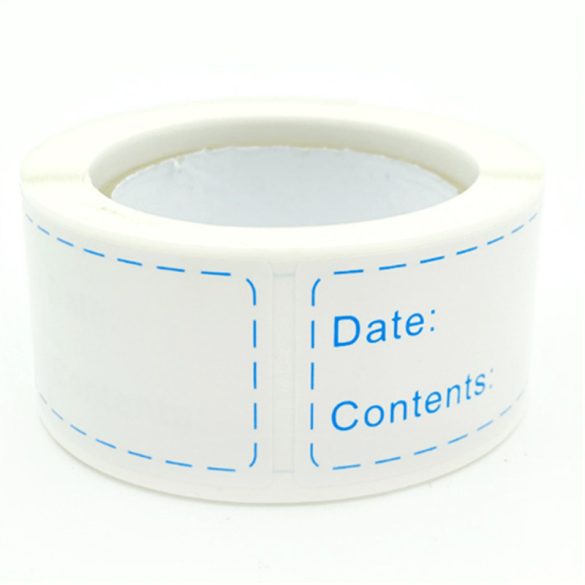 125 ablösbare Gefrieretiketten, Küchenlebensmittel-Aufkleber für Behälter und Deckel