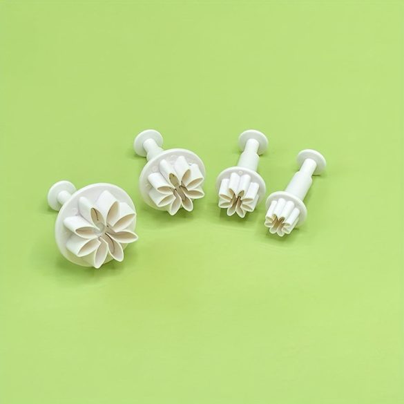 3/4-teiliges, federbelastetes Keks-Ausstecherset für kreatives Backen, Gebäckdekoration, Fondantformen, Kunststoffformen für Süßigkeiten und Kekse, Backzubehör