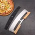 Edelstahl-Pizzaschneider mit Doppelholzgriff