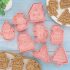 8-teiliges Weihnachtsplätzchen-Ausstecherset: Lebkuchenmann, Weihnachtsbaum, Schneemann, Nikolaus, Glocken, Schneeflocken, Frohe Weihnachten
