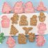 8-teiliges Weihnachtsplätzchen-Ausstecherset: Lebkuchenmann, Weihnachtsbaum, Schneemann, Nikolaus, Glocken, Schneeflocken, Frohe Weihnachten